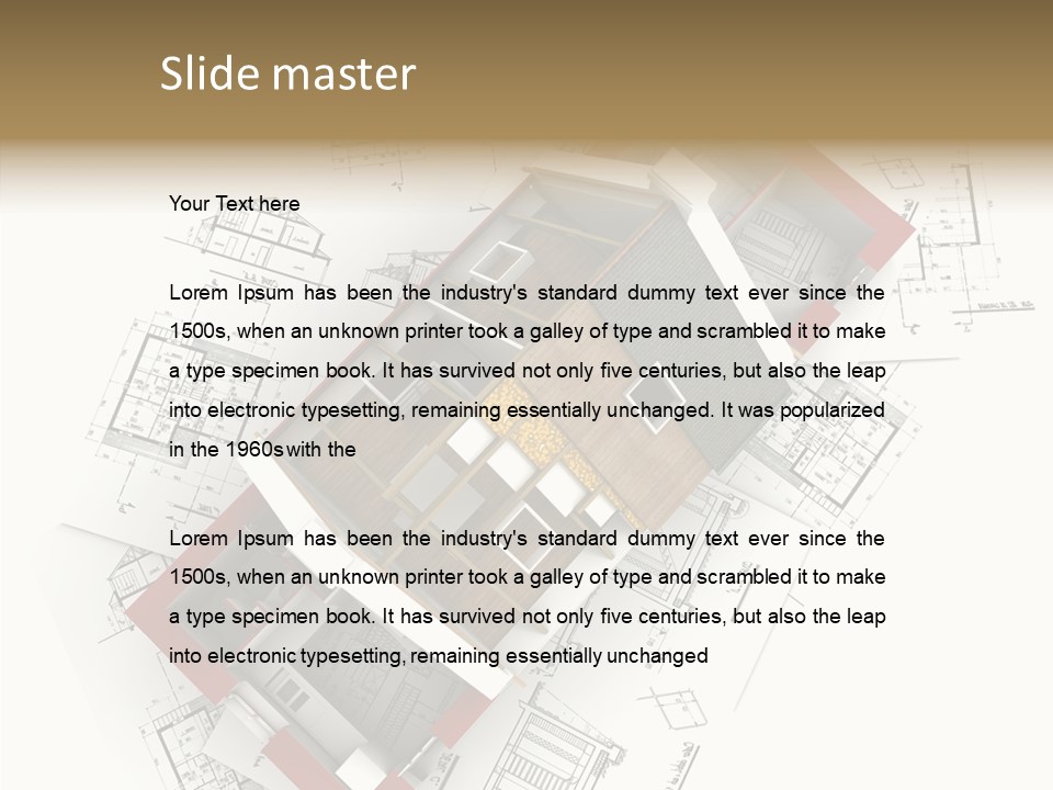 Red Showing Estate PowerPoint Template