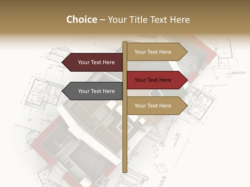 Red Showing Estate PowerPoint Template