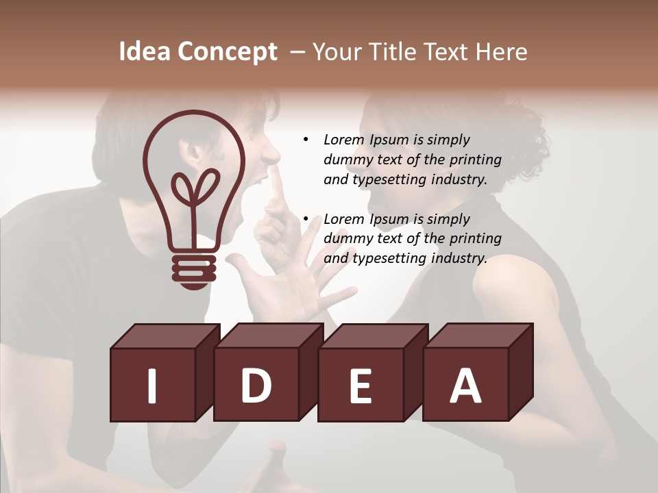 Hysteric Shout Boy PowerPoint Template