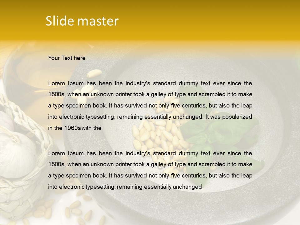 Lifestyle Flavour Pasta PowerPoint Template
