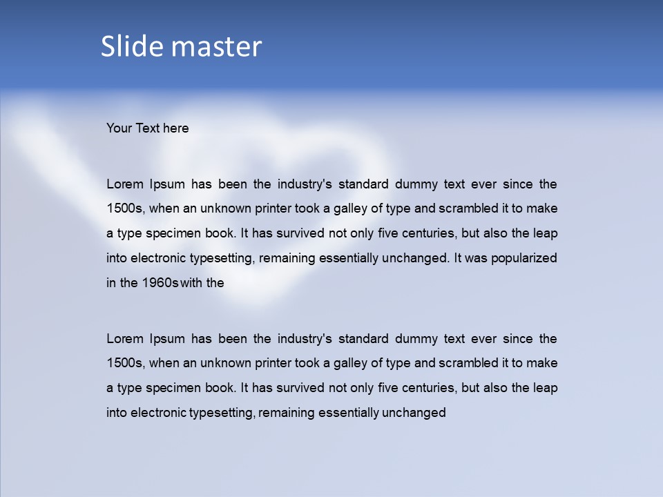 Symbol Blue Air PowerPoint Template