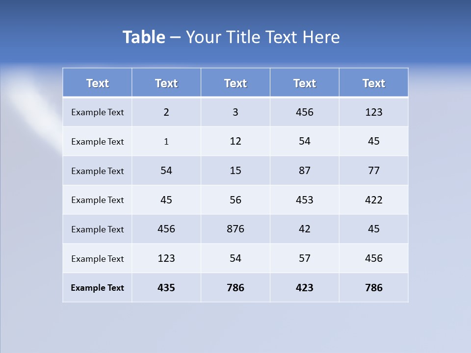 Symbol Blue Air PowerPoint Template