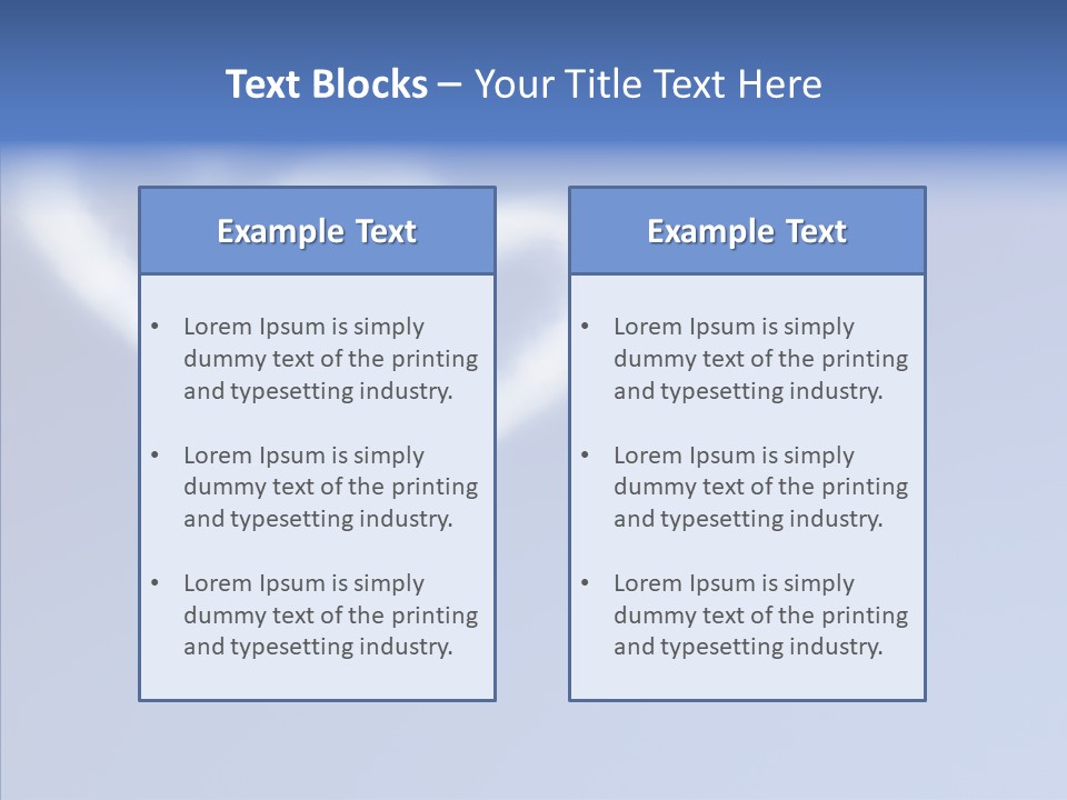 Symbol Blue Air PowerPoint Template
