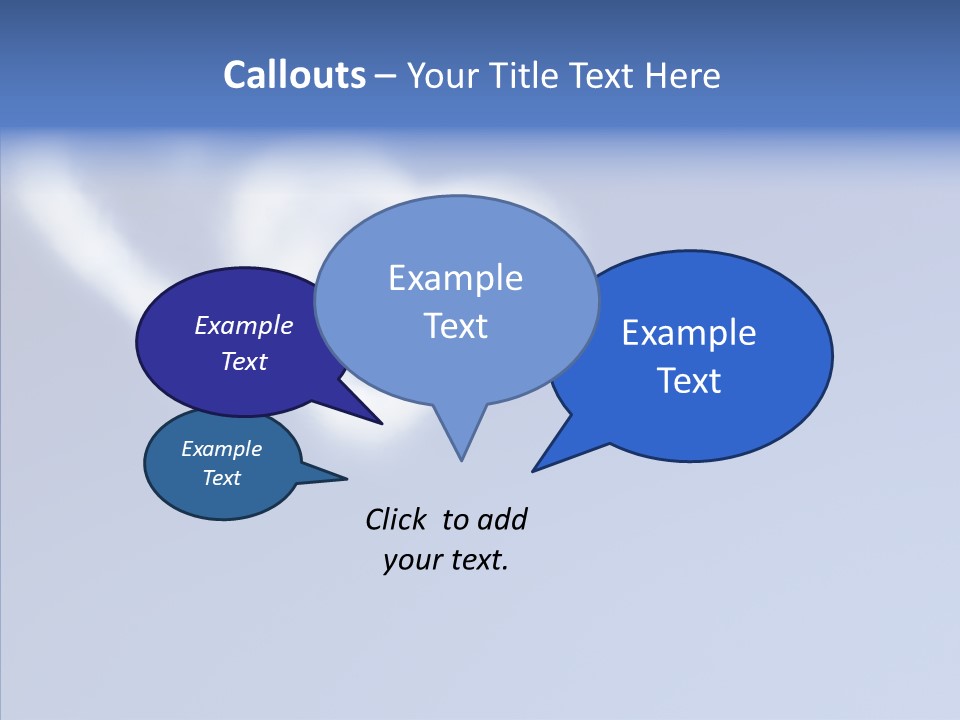 Symbol Blue Air PowerPoint Template