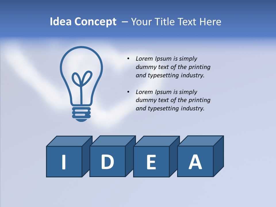 Symbol Blue Air PowerPoint Template