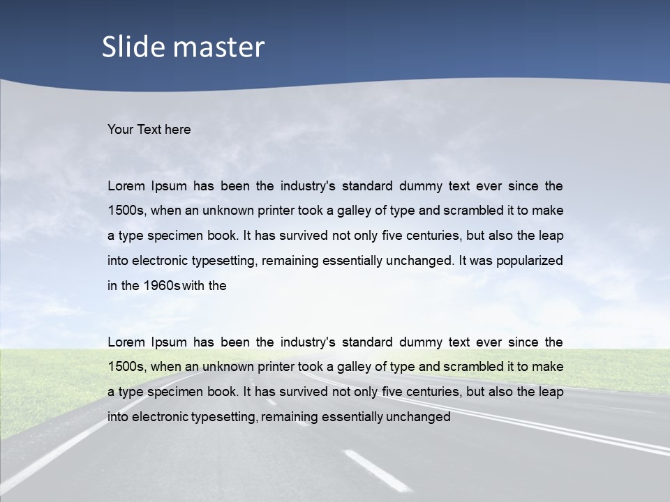 Street Motor Sky PowerPoint Template