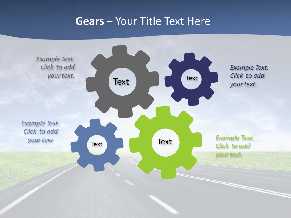 Street Motor Sky PowerPoint Template