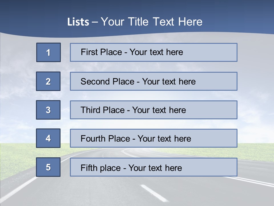 Street Motor Sky PowerPoint Template