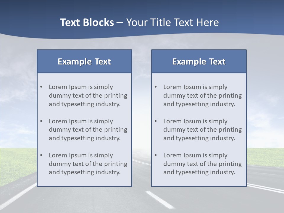 Street Motor Sky PowerPoint Template