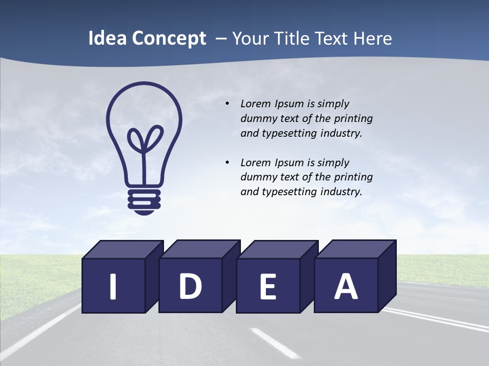 Street Motor Sky PowerPoint Template