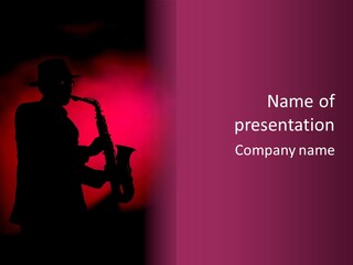 Musical Black Player PowerPoint Template