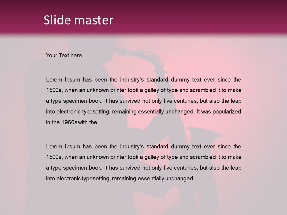 Musical Black Player PowerPoint Template