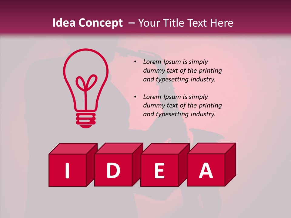 Musical Black Player PowerPoint Template