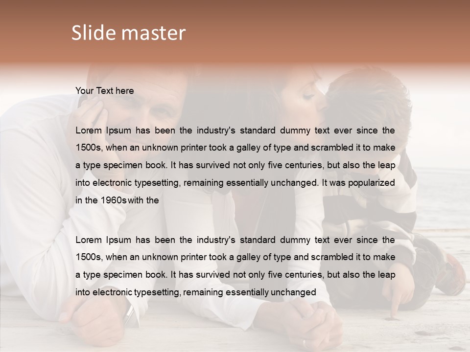 Happiness Horizontal Casual Clothing PowerPoint Template