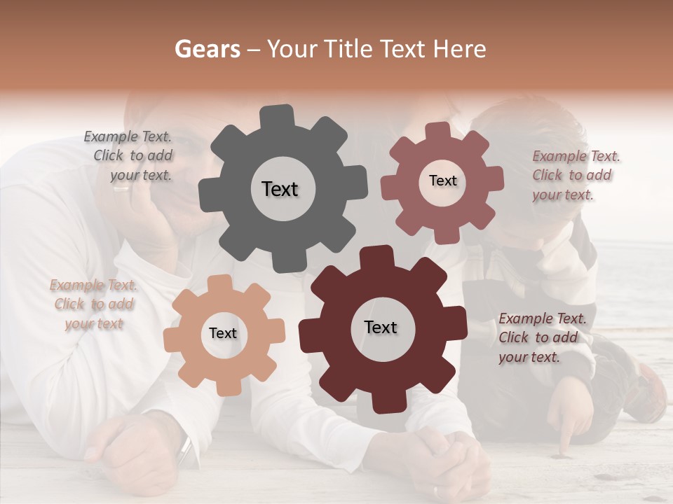 Happiness Horizontal Casual Clothing PowerPoint Template