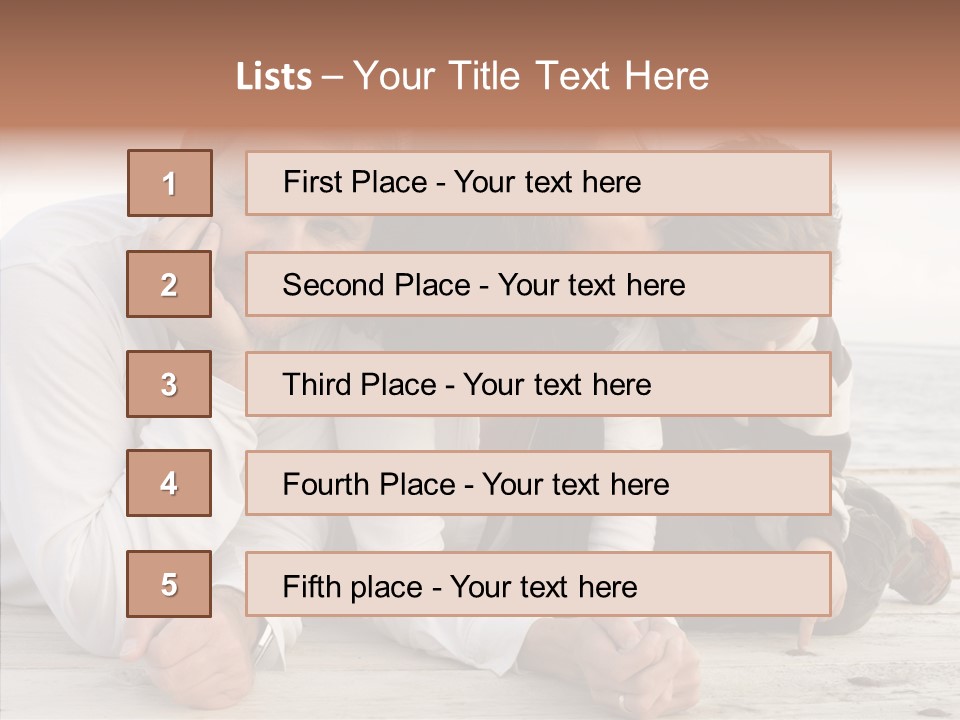 Happiness Horizontal Casual Clothing PowerPoint Template