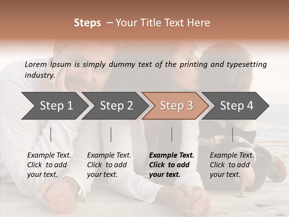 Happiness Horizontal Casual Clothing PowerPoint Template