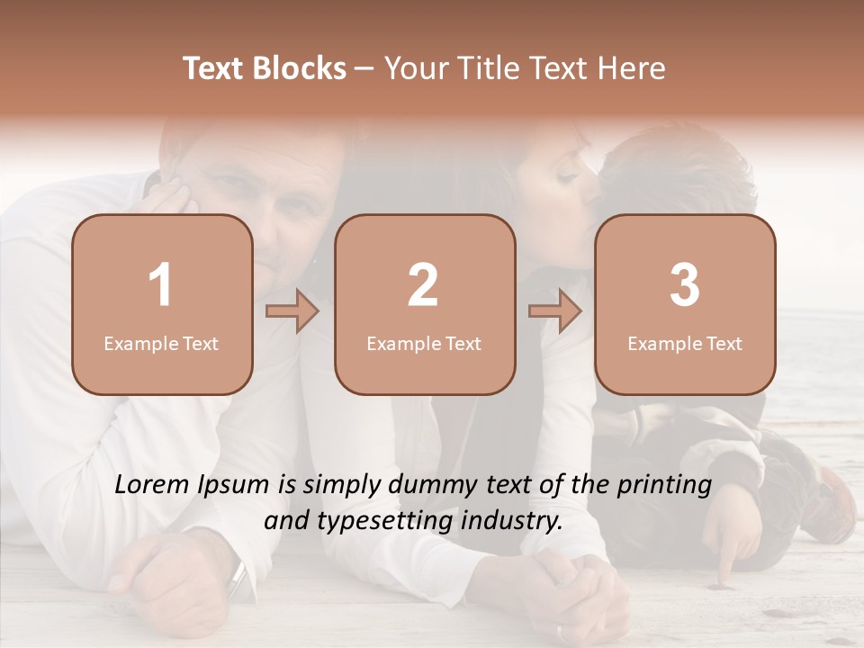 Happiness Horizontal Casual Clothing PowerPoint Template