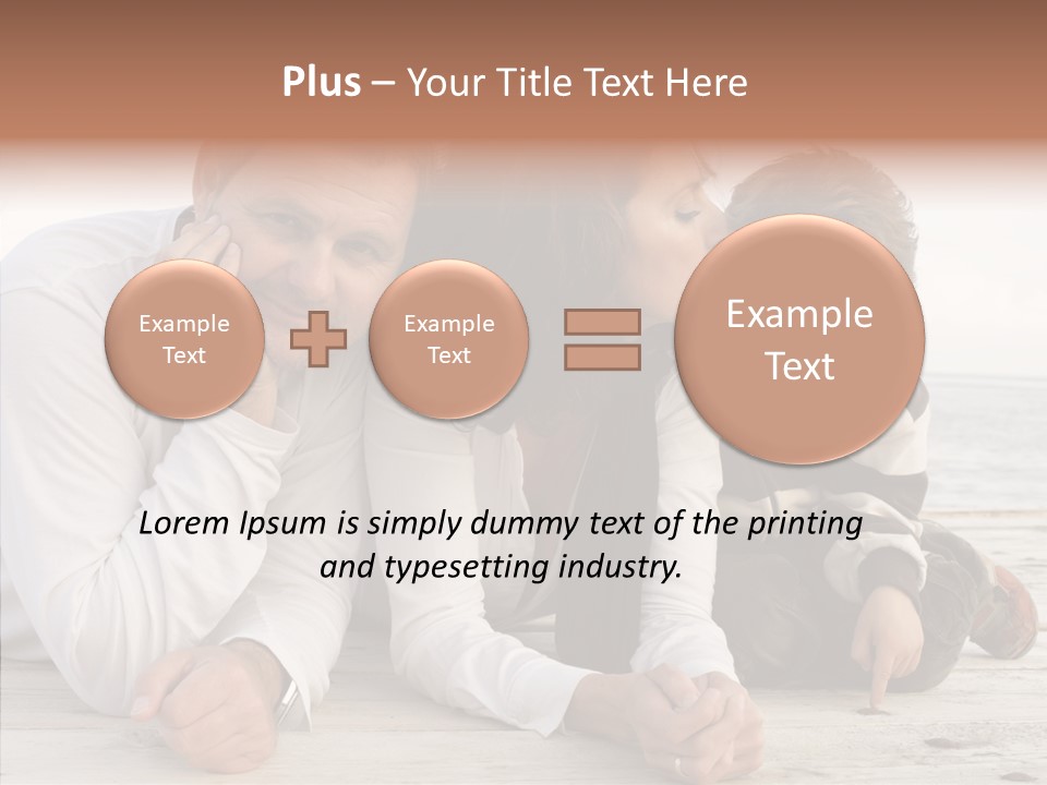 Happiness Horizontal Casual Clothing PowerPoint Template