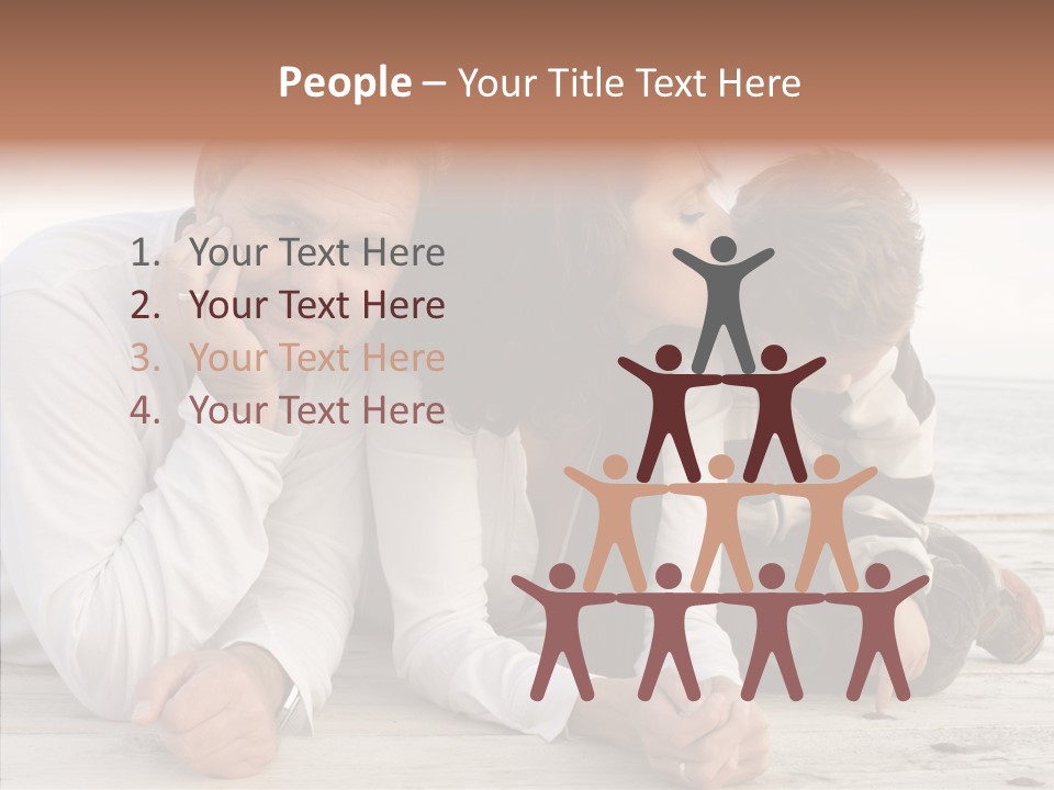 Happiness Horizontal Casual Clothing PowerPoint Template