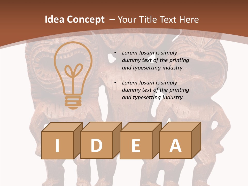 Handmade Totem Wood PowerPoint Template