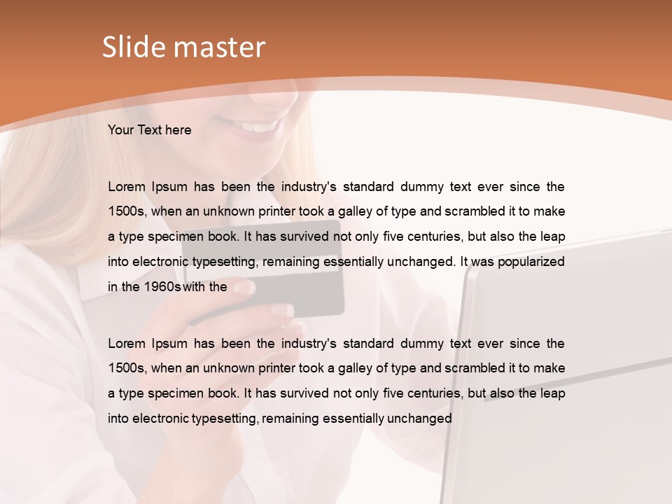 Credit Beautiful Sitting PowerPoint Template