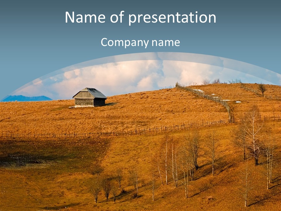 Home Lonely Mountains PowerPoint Template