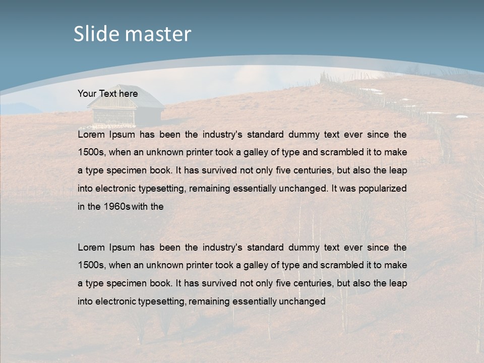 Home Lonely Mountains PowerPoint Template