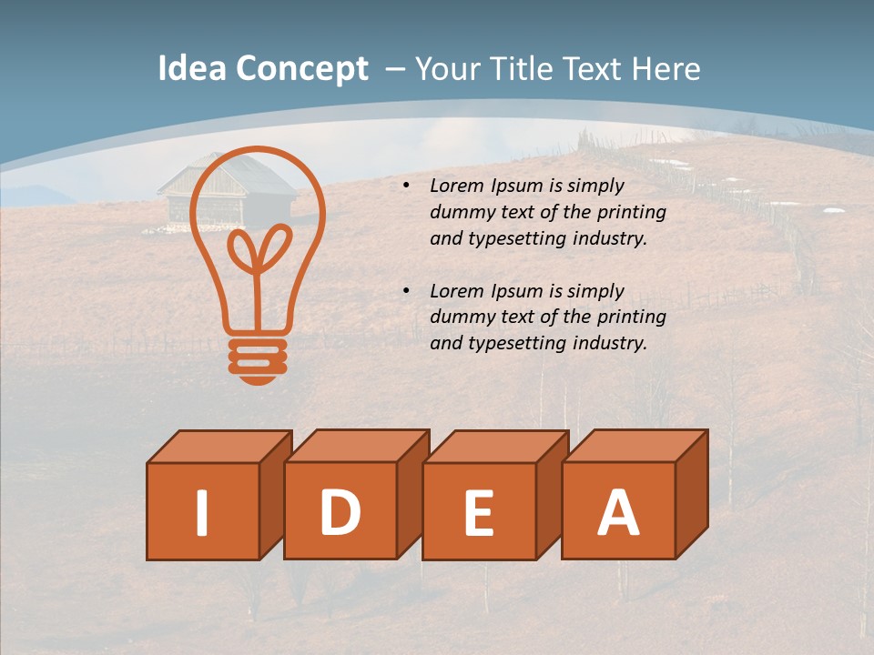 Home Lonely Mountains PowerPoint Template