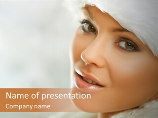 White Stylish Portrait PowerPoint Template