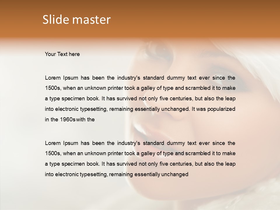 White Stylish Portrait PowerPoint Template