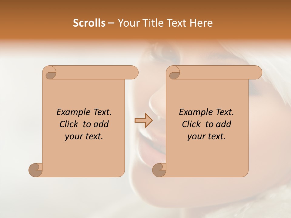 White Stylish Portrait PowerPoint Template
