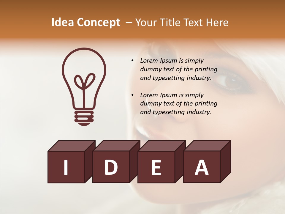 White Stylish Portrait PowerPoint Template