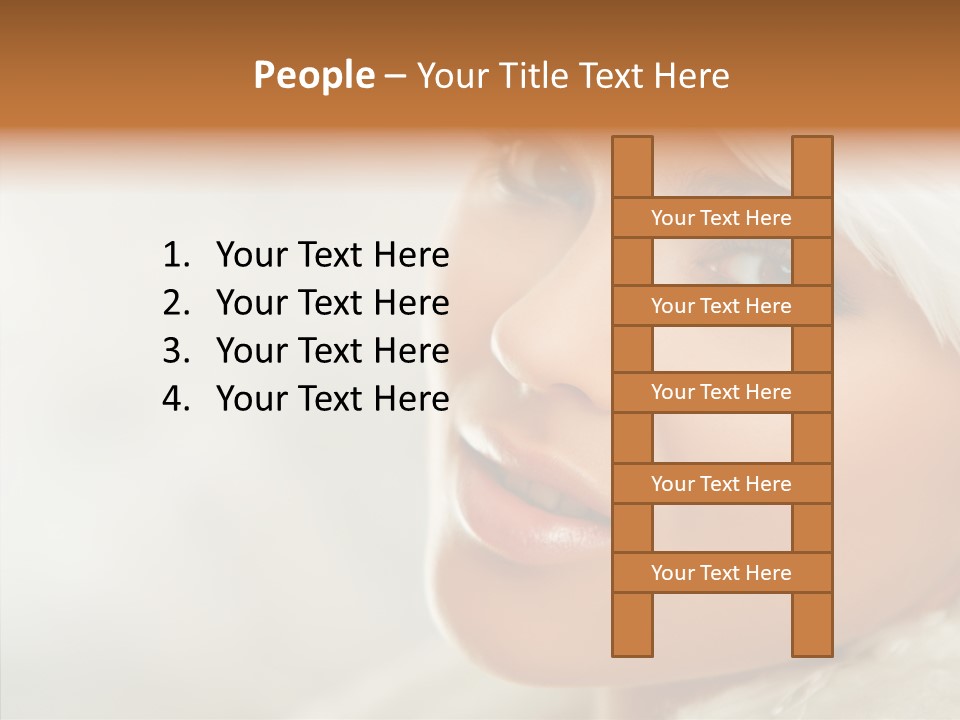 White Stylish Portrait PowerPoint Template