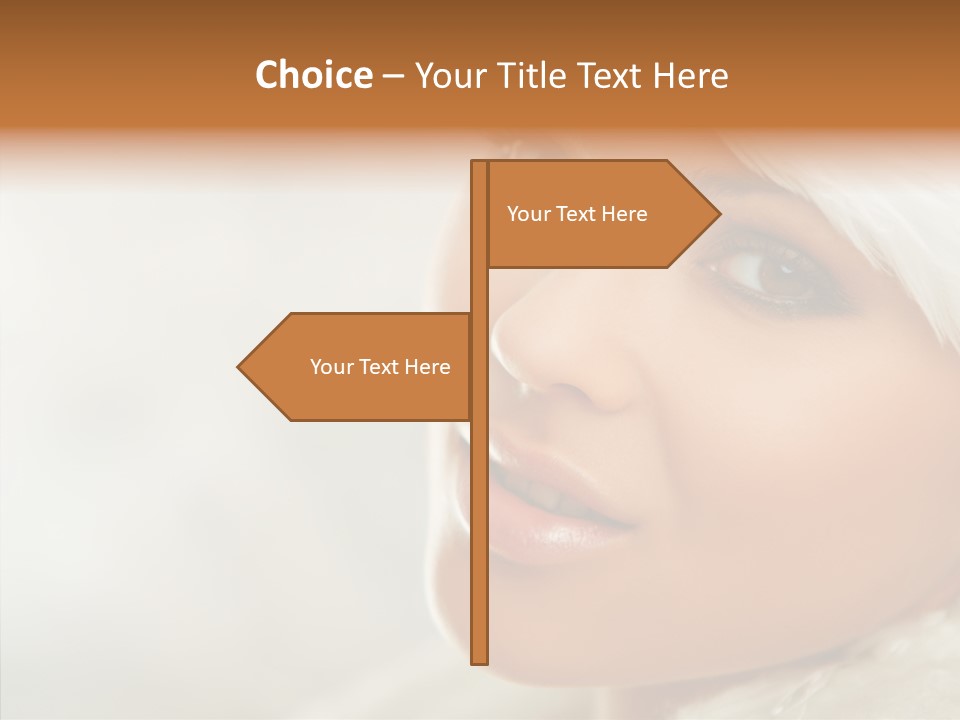 White Stylish Portrait PowerPoint Template