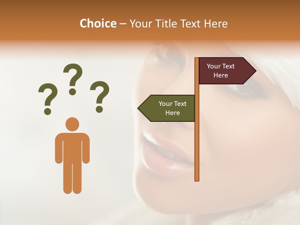 White Stylish Portrait PowerPoint Template