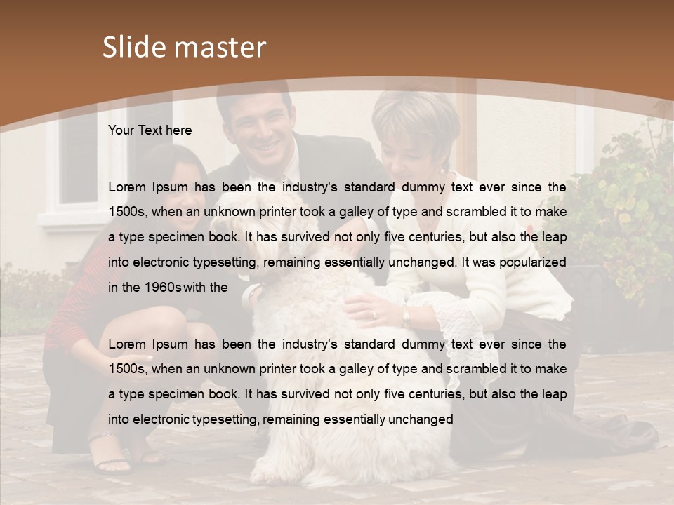 Beautiful Suburban Pets PowerPoint Template