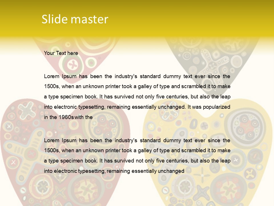 Ornament Set Pattern PowerPoint Template