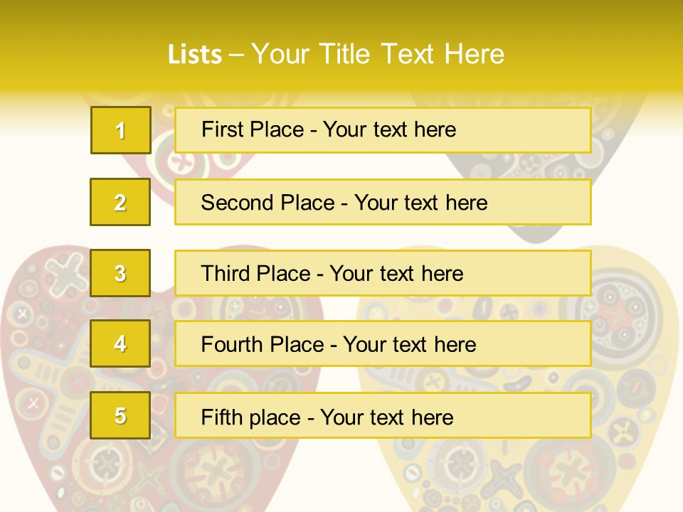 Ornament Set Pattern PowerPoint Template