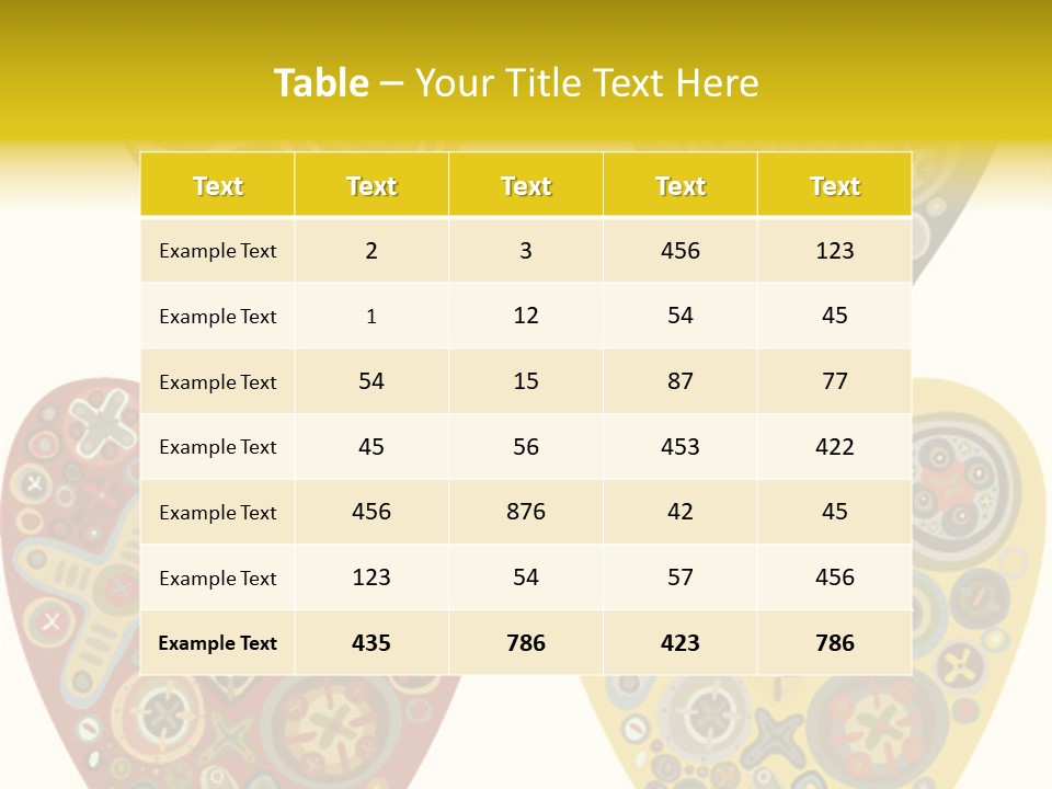 Ornament Set Pattern PowerPoint Template