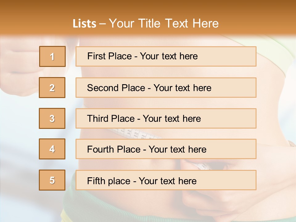 Diet Abdomen Weight PowerPoint Template