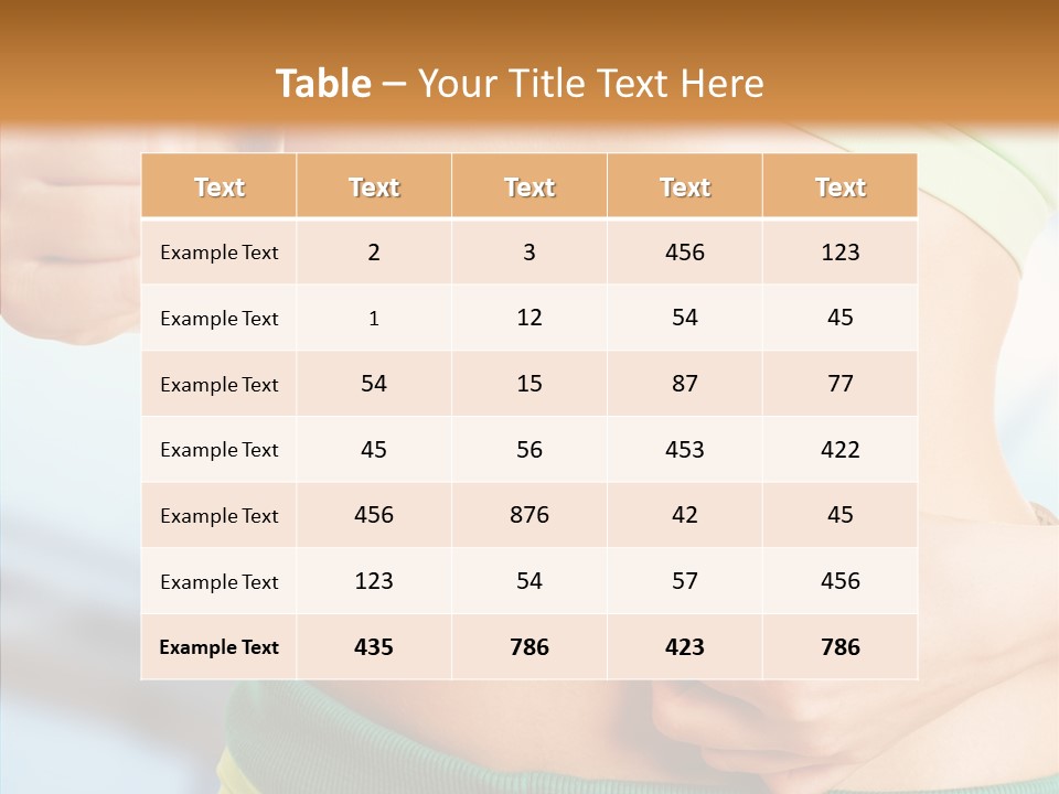 Diet Abdomen Weight PowerPoint Template