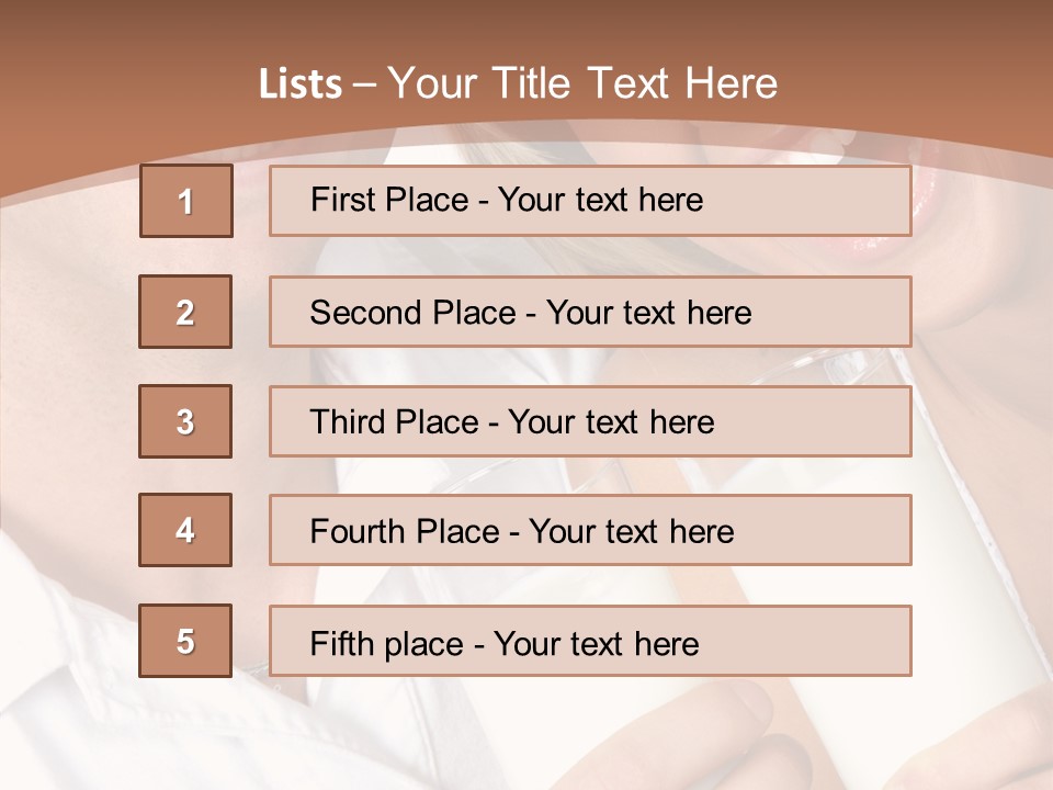 Food Portrait White PowerPoint Template