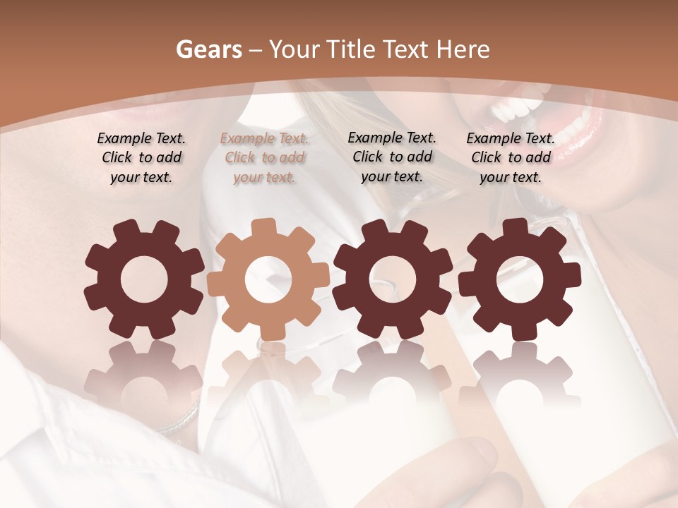 Food Portrait White PowerPoint Template