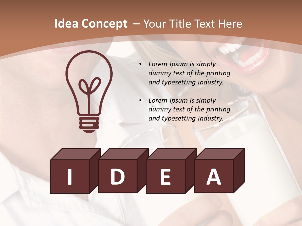 Food Portrait White PowerPoint Template