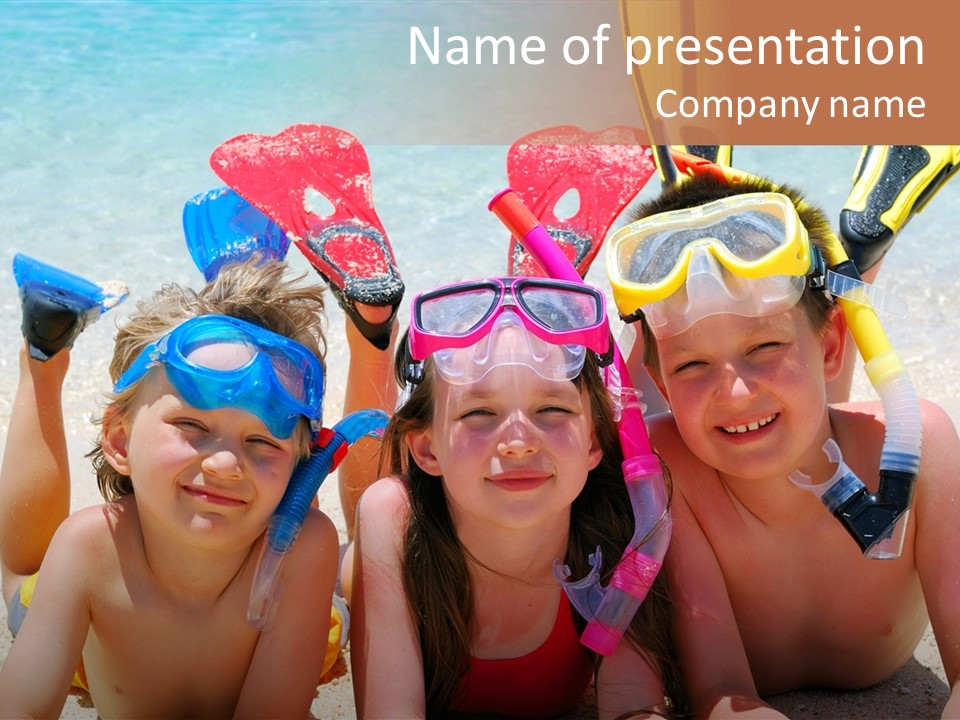 Sister Family Beach PowerPoint Template