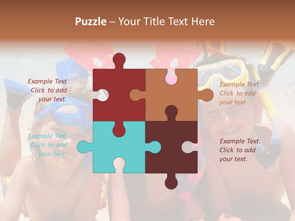 Sister Family Beach PowerPoint Template