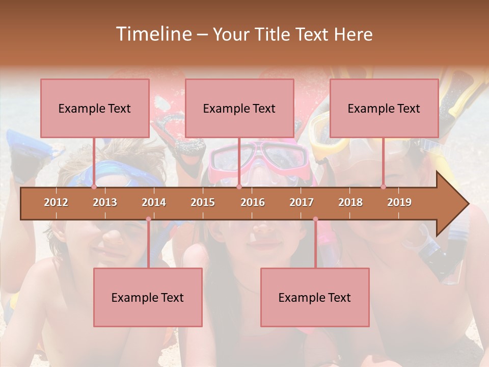 Sister Family Beach PowerPoint Template