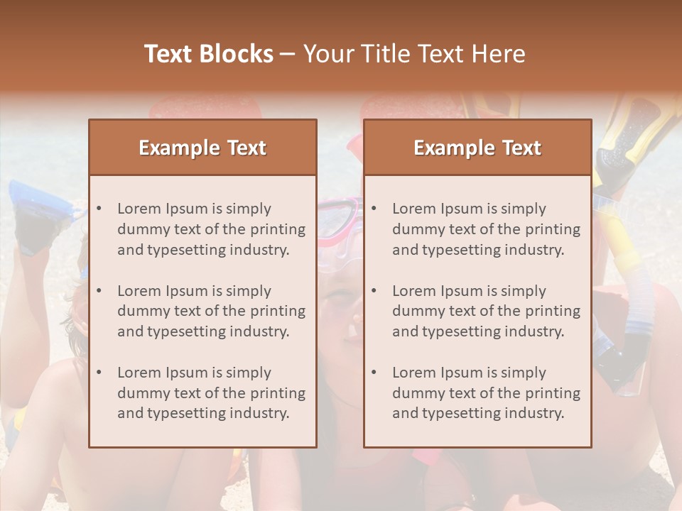 Sister Family Beach PowerPoint Template