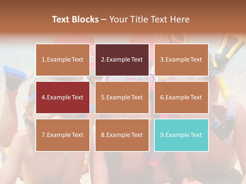 Sister Family Beach PowerPoint Template